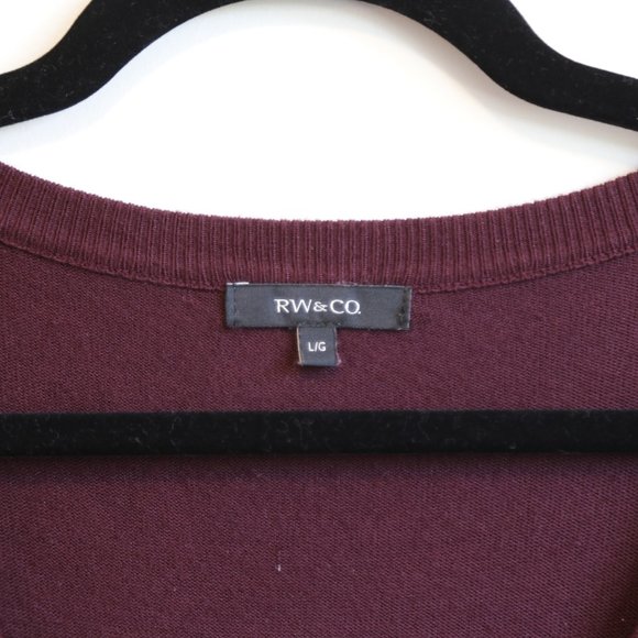RW&Co Large Women's Maroon Dress - Picture 3 of 4